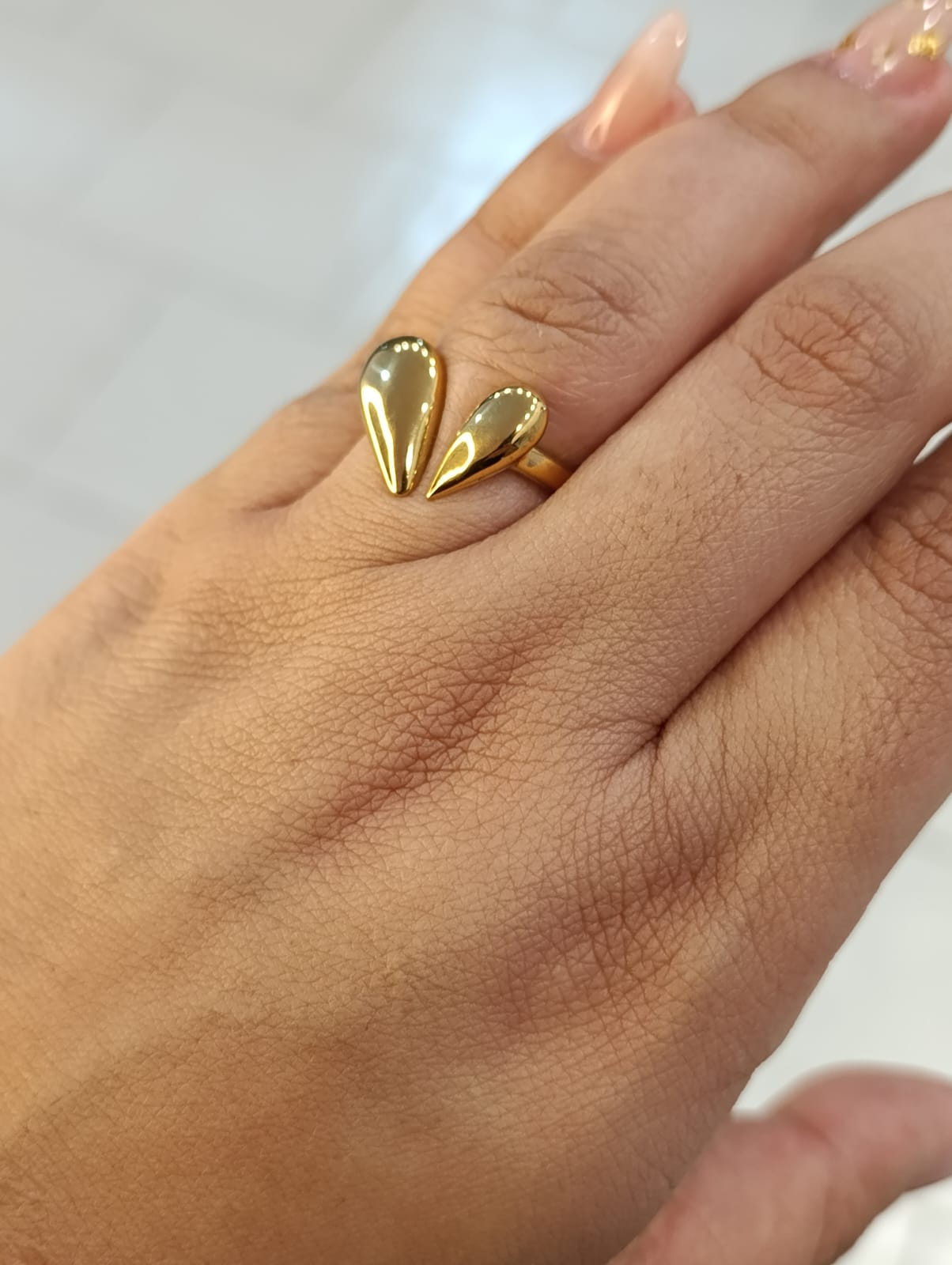 Anel coração partido em aço inoxidavel