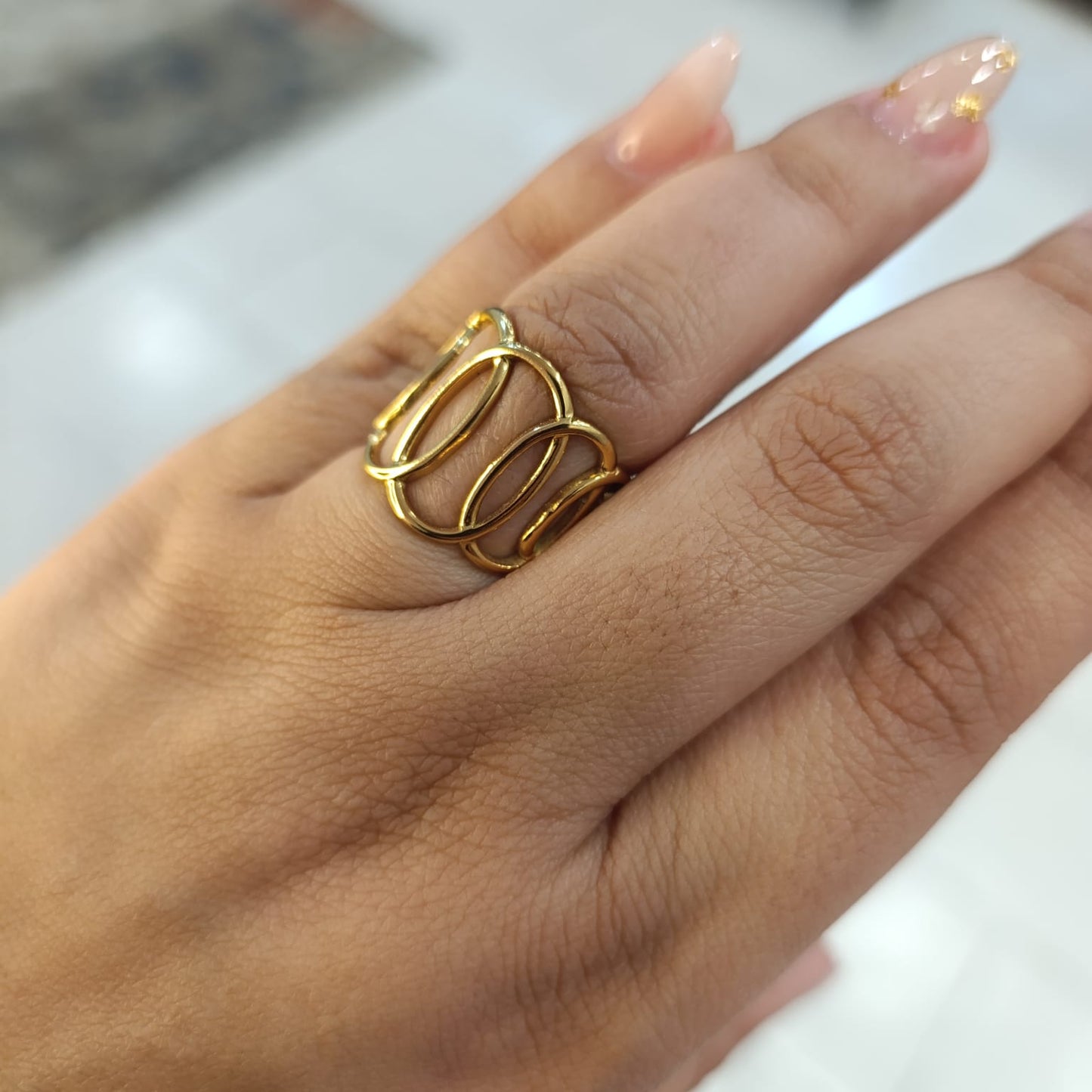 Anel Infinity em aço inoxidavel