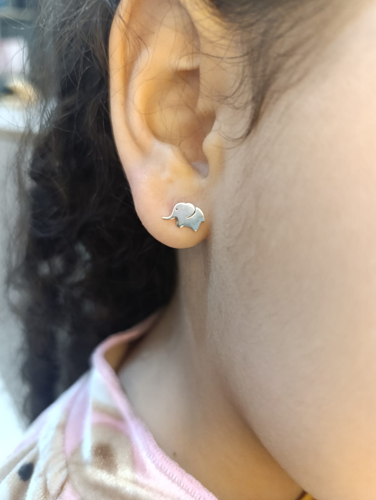 Brinco Elefante em aço Cirúrgico Infantil