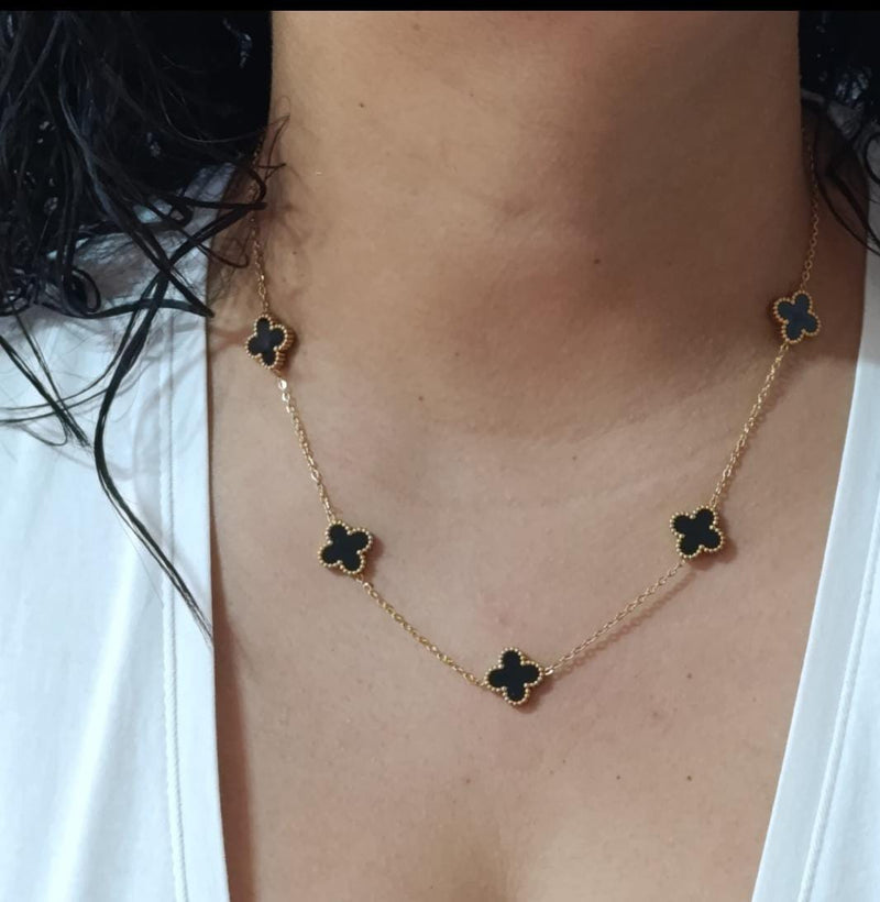 Colar Trevo preto