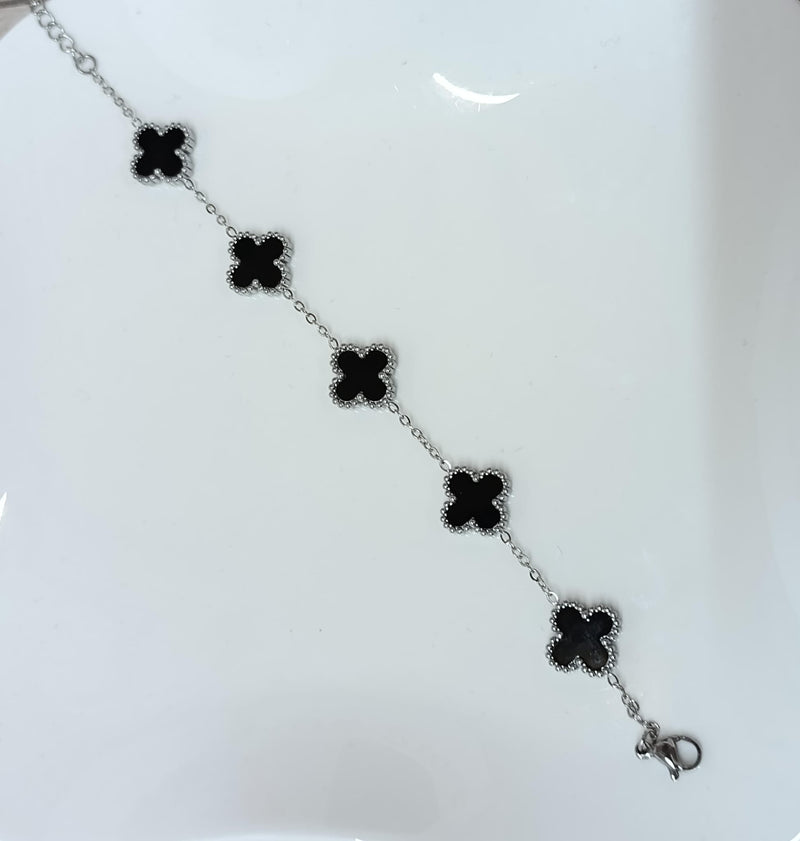 Pulsera 5 Tréboles Plata