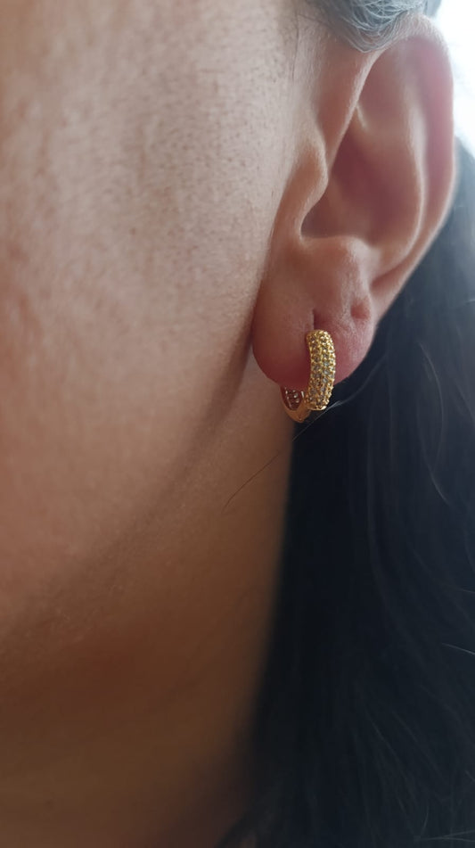 Mine argolas banhada a ouro 18k