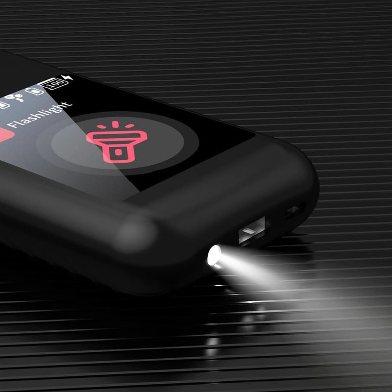 Fone de Ouvido Auriculares Bluetooth com Ecrã Touch e Caixa Powerbank