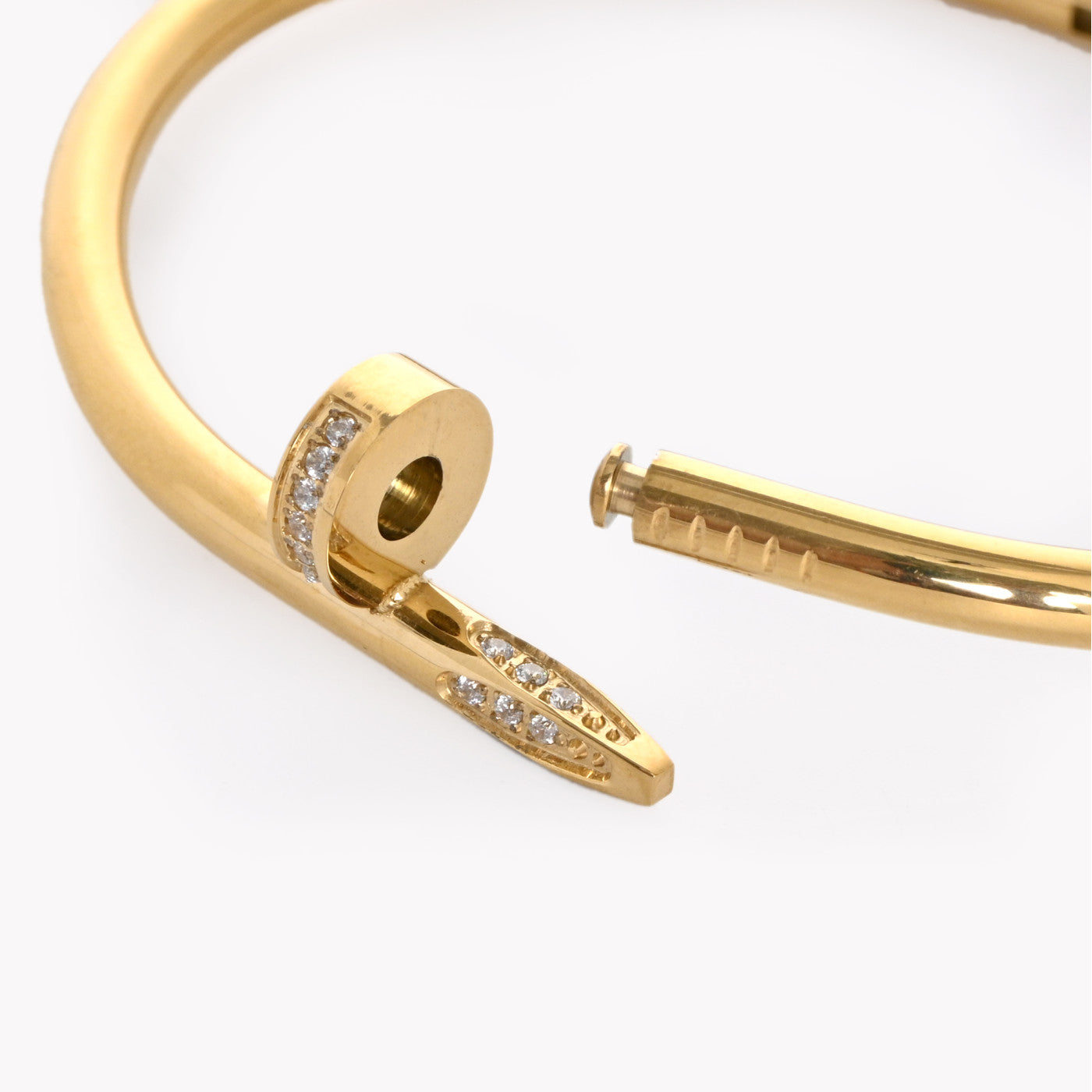 Pulseira Prego em aço com zirconia