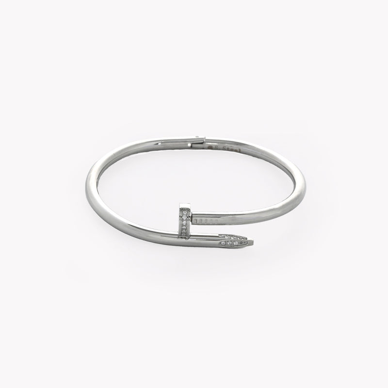 Pulseira Prego em aço com zirconia