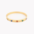 Pulsera corazones rígidos