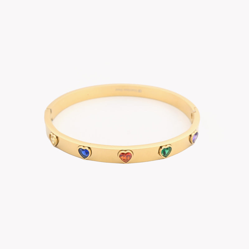 Pulsera corazones rígidos