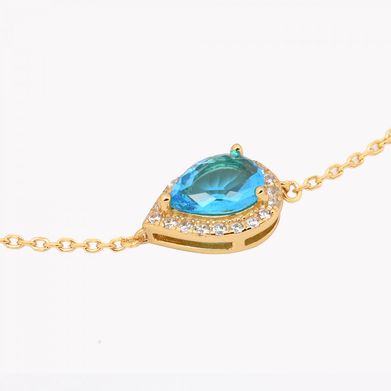 Pulsera Gota de Plata 925 - Azul