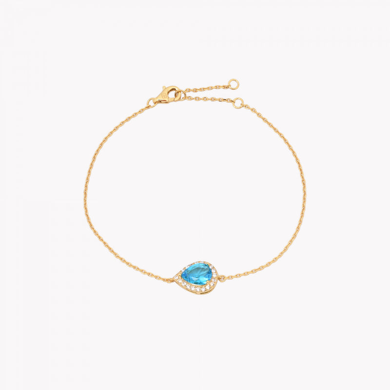 Pulsera Gota de Plata 925 - Azul