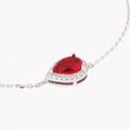 Pulseira Gota em Prata 925 - Vermelha