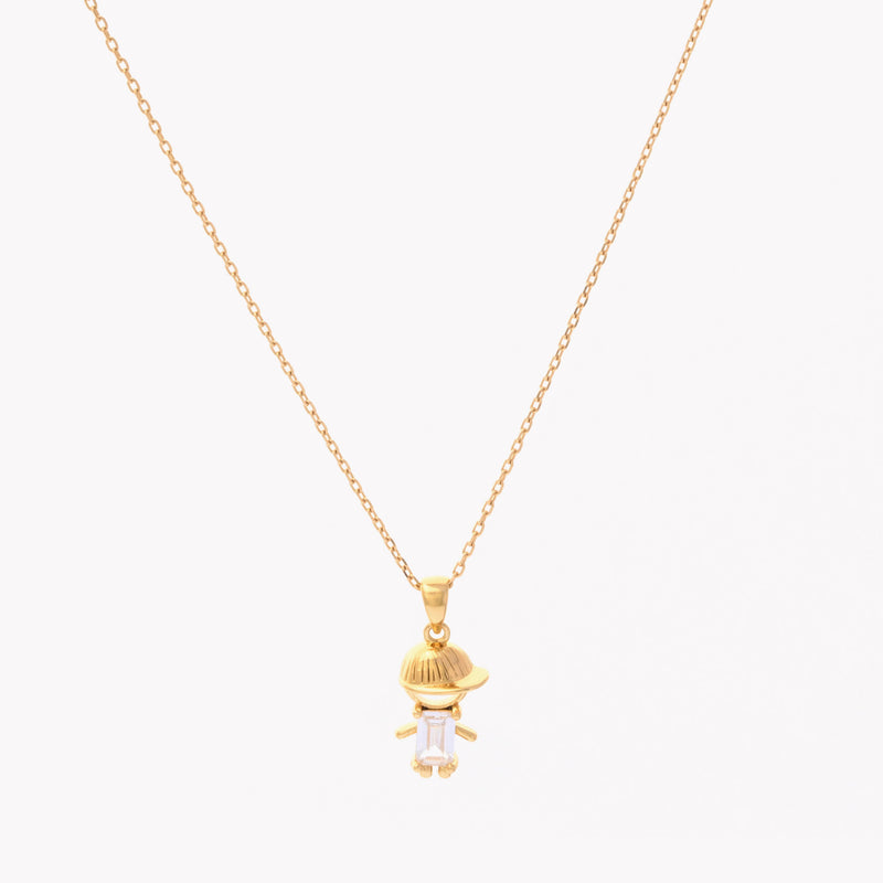 Colar em Banho de Ouro 18k Menino - Colecao  Filhos