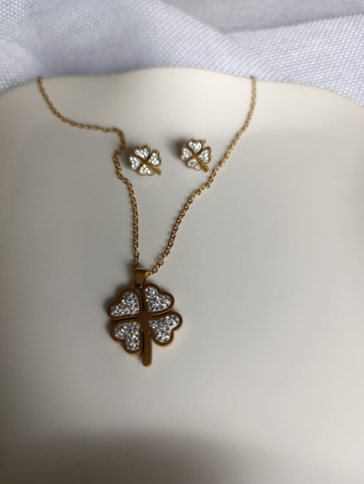 Conjunto de trébol de 4 hojas