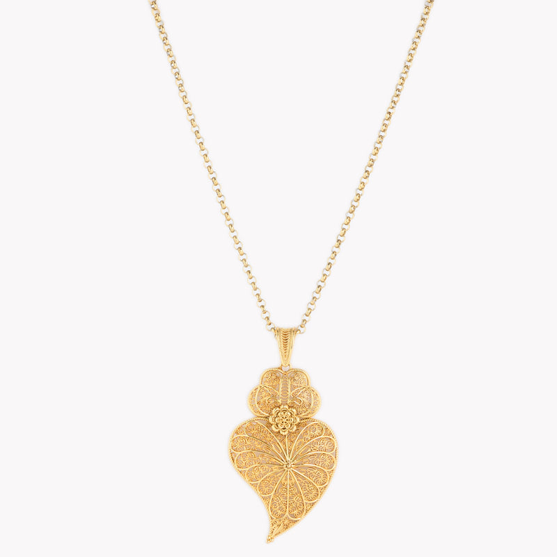 Collar Corazón Viana Girassol - Chapado en Oro 18k