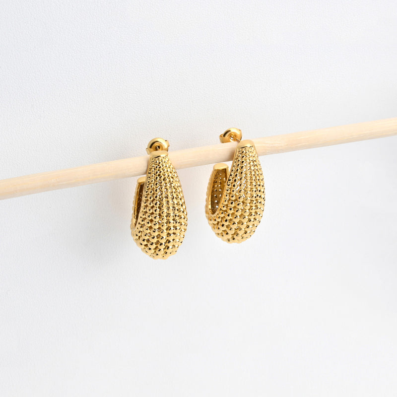 Brincos Casulo em Ródio - Dourado