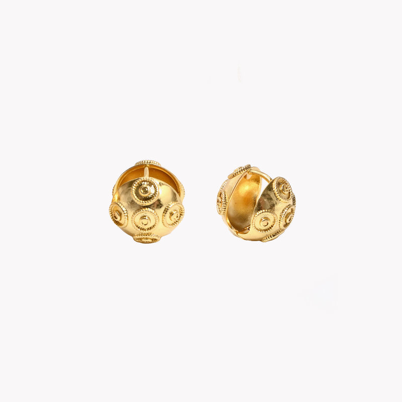 Pendientes Bola de Viana Baño oro 18k