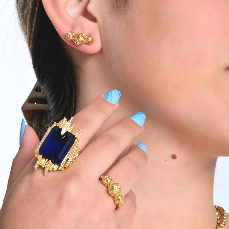 Brincos Bolas de Viana Banho de Ouro 18k