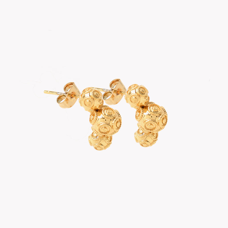 Brincos Bolas de Viana Banho de Ouro 18k