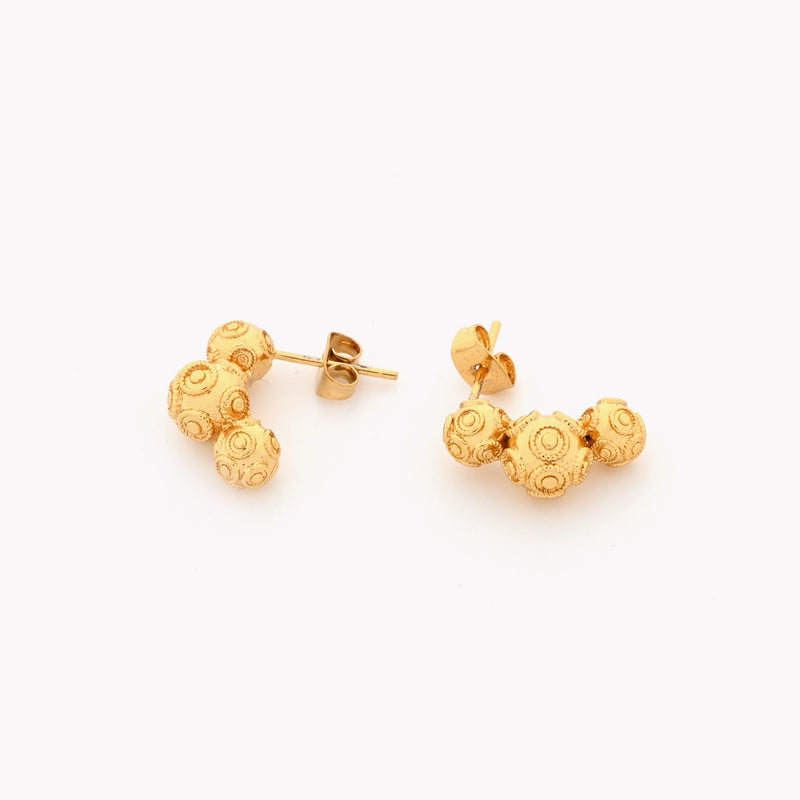 Brincos Bolas de Viana Banho de Ouro 18k