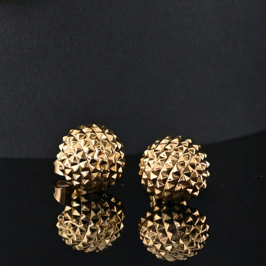 Brincos  Banho de Ouro 18k com textura