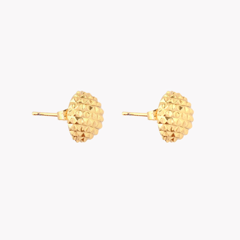 Brincos  Banho de Ouro 18k com textura