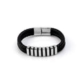 Pulsera Acero+Piel Ecológica H