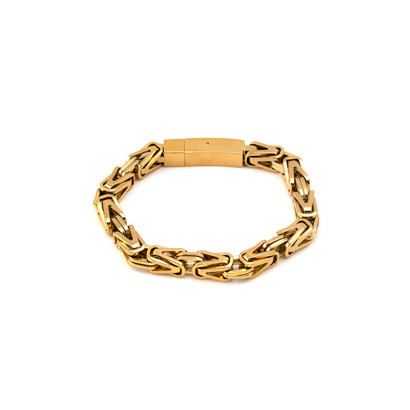 Pulseira  em aço triângulo duplo