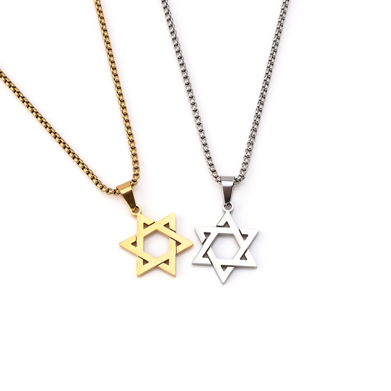 Colar Aço Inoxidável Estrela de Davi