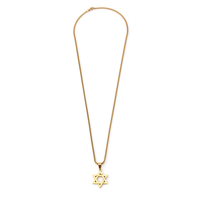 Colar Aço Inoxidável Estrela de Davi