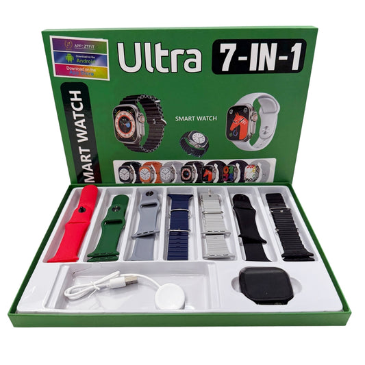 Kit Relogio  Smartwatch 7 em 1 - Ultra