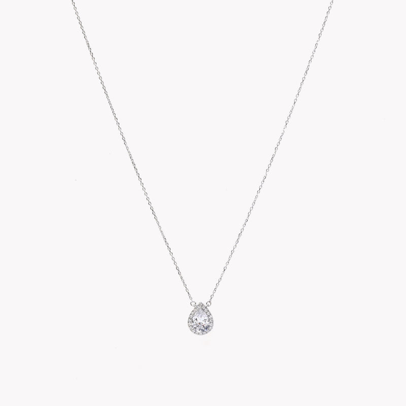 Colar Gota em Prata 925 - transparente
