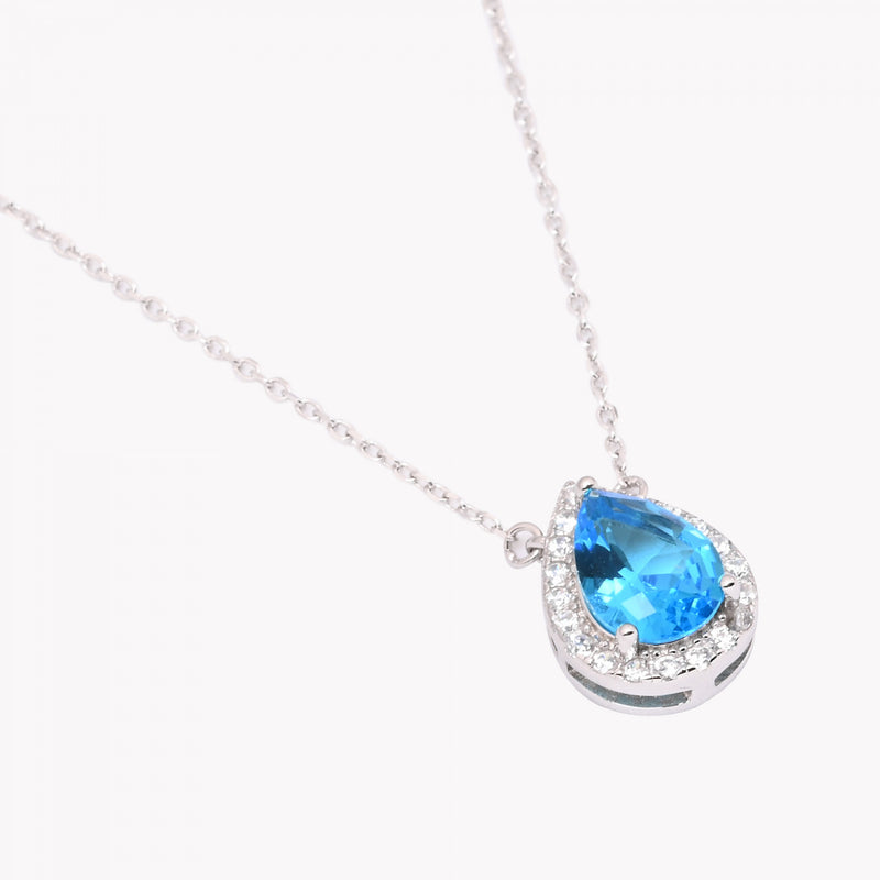 Colar Gota em Prata 925 - Azul