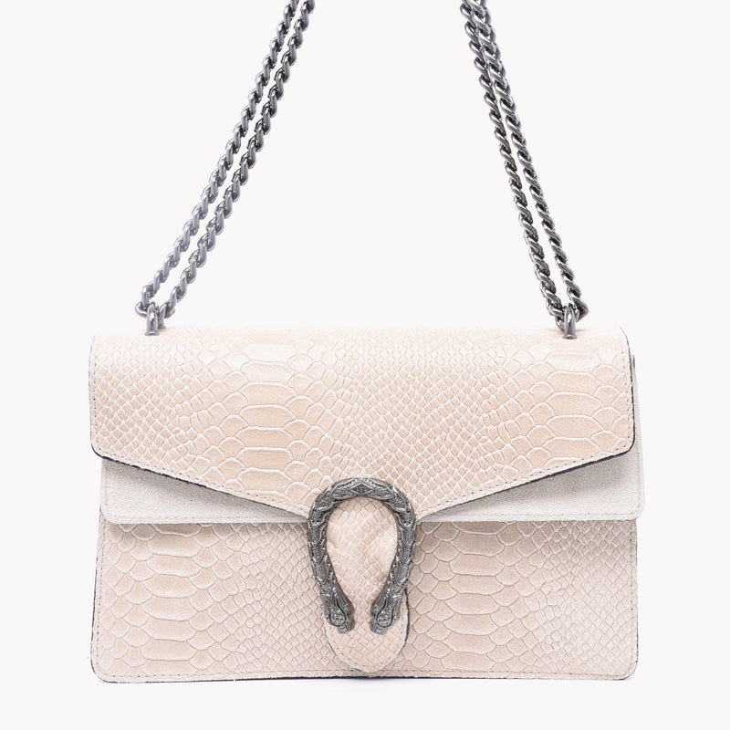 Bolsa em Pele com textura croco