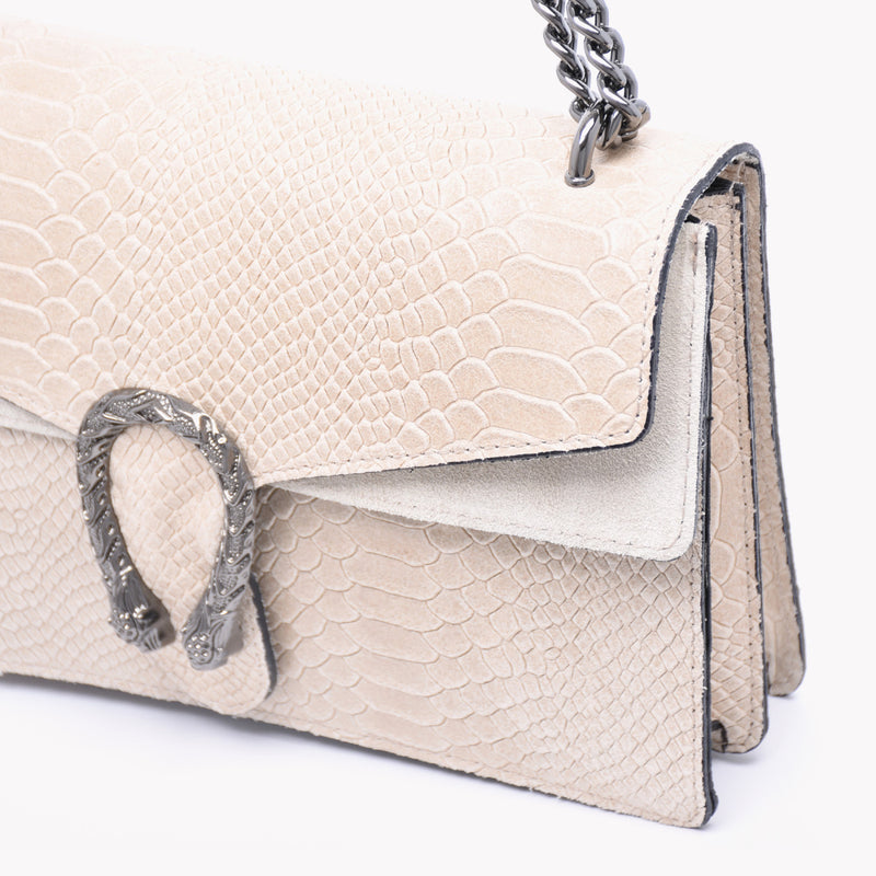 Bolsa em Pele com textura croco