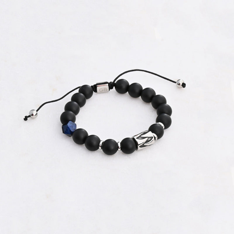Pulseira homem elástica com pedras