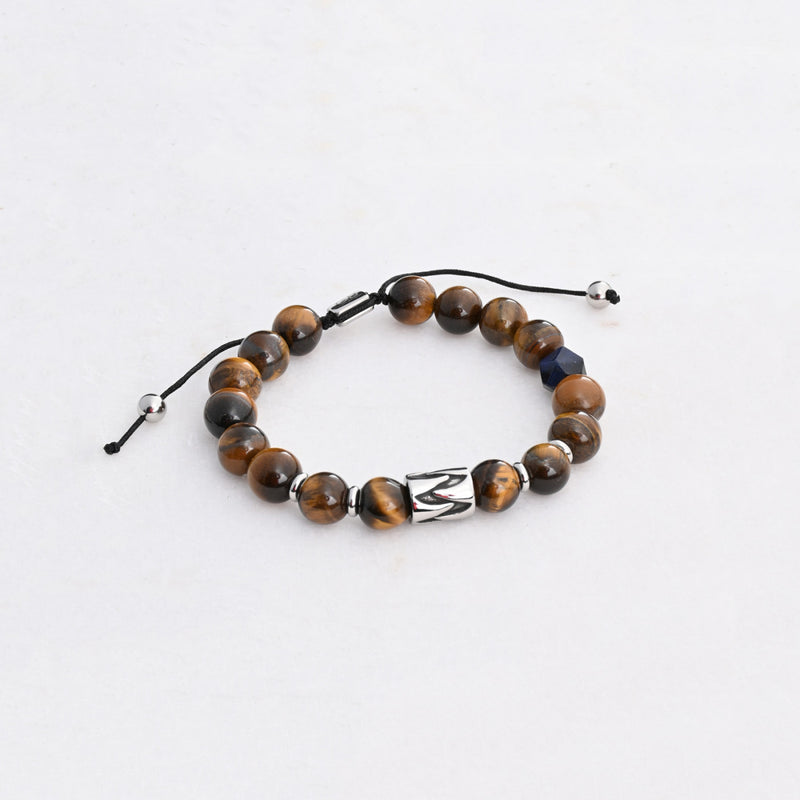 Pulseira homem elástica com pedras