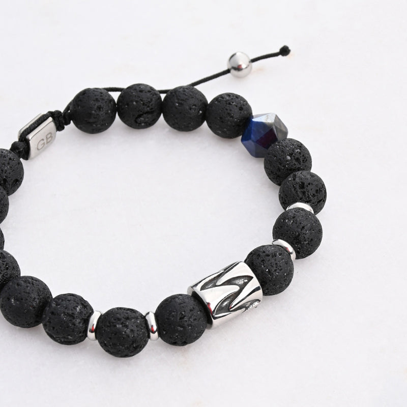 Pulseira homem elástica com pedras