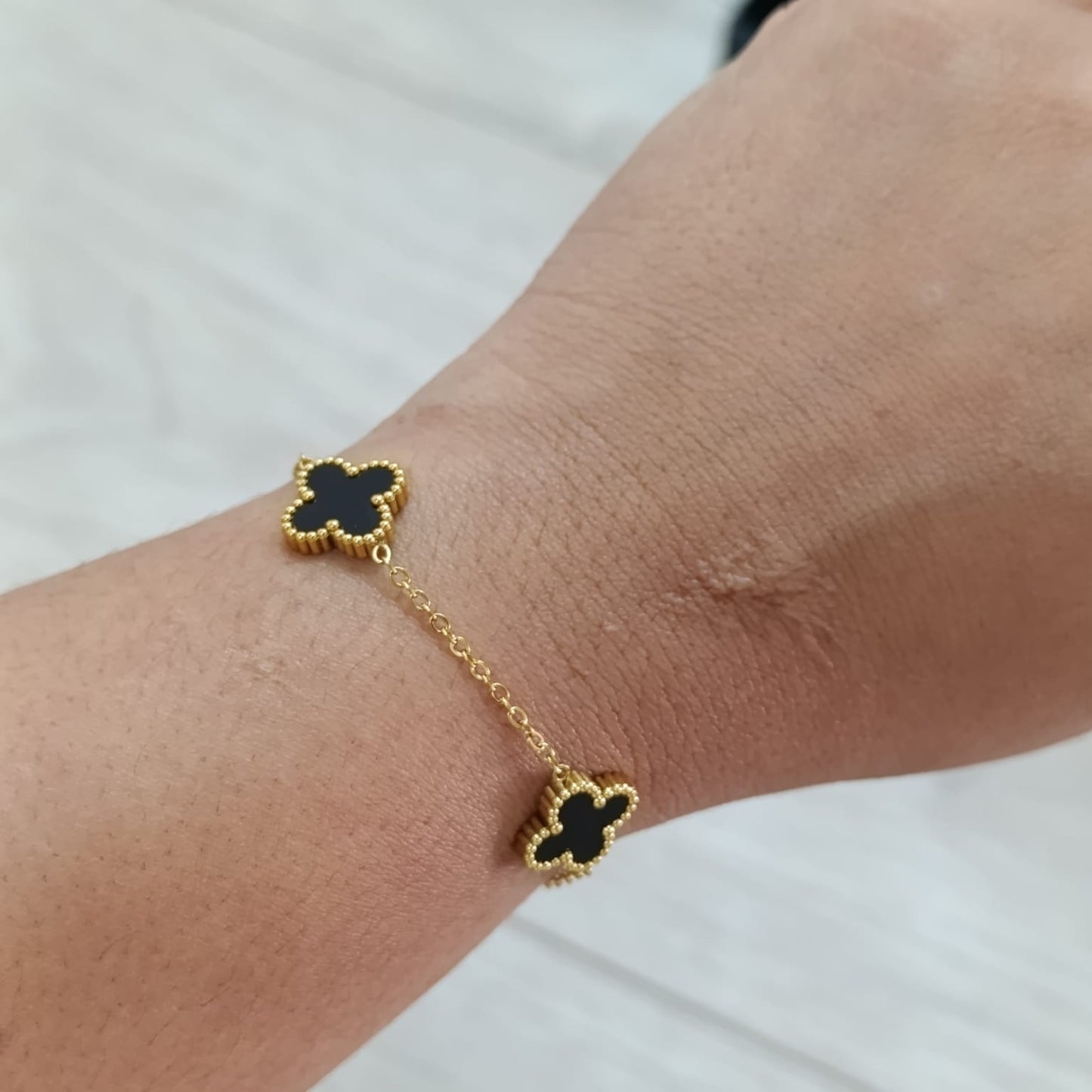 Pulseira Trevo 5 Trevos - Dourada