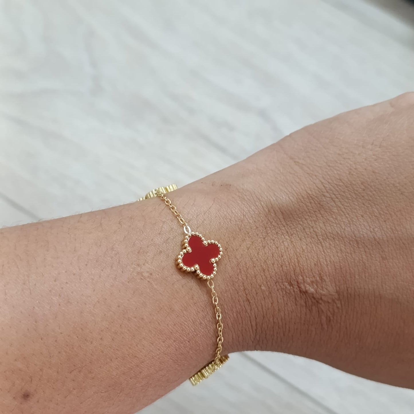 Pulseira Trevo 5 Trevos - Dourada