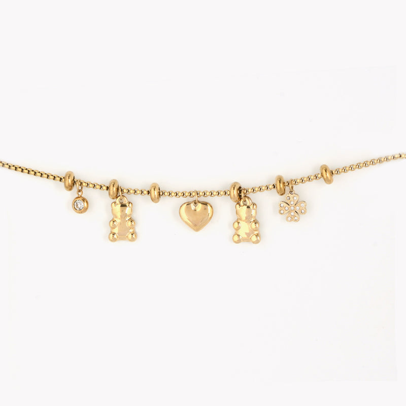 Pulsera corazón osito