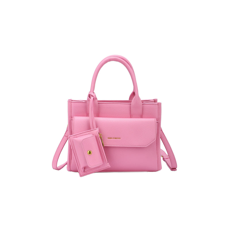 Mala crossbody com fecho de aba e mini moedeiro