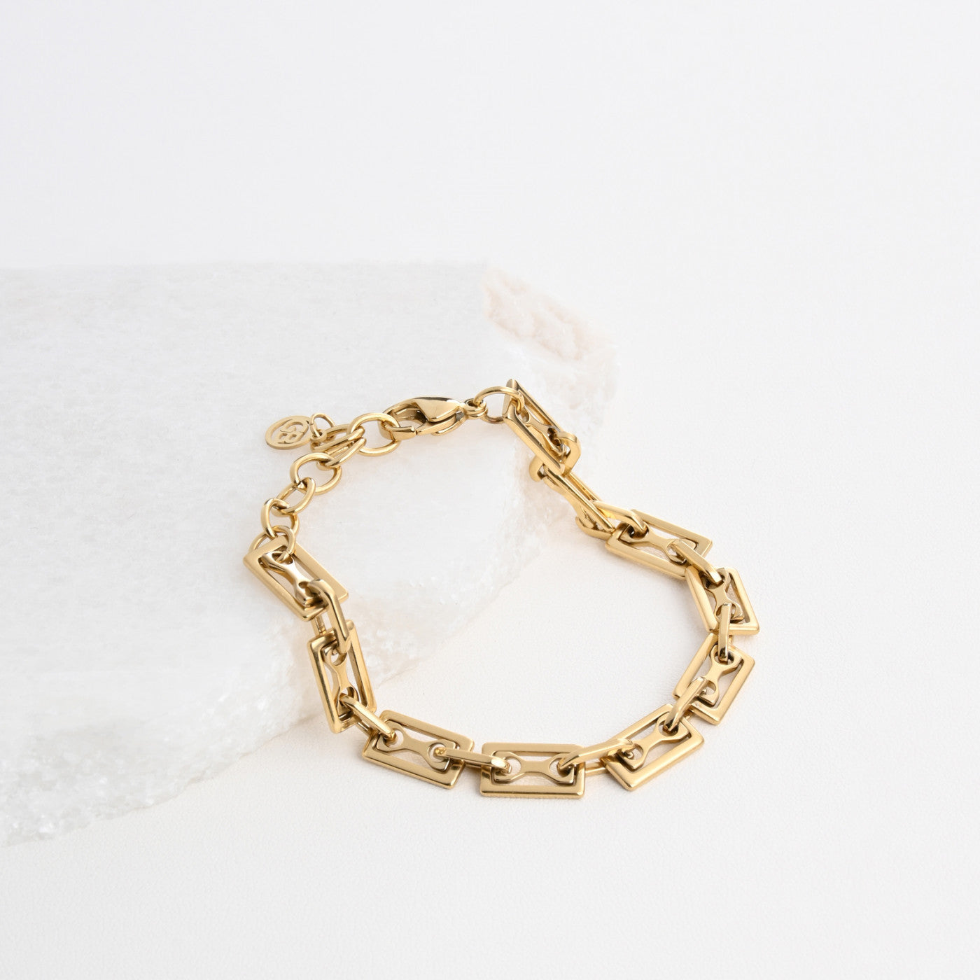 Pulseira em aço retângulos