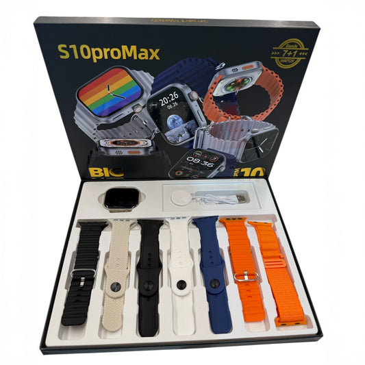 Relogio Smartwatch S10 Pro Max com 7 Braceletes Incluídas