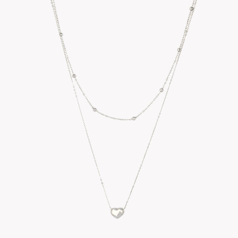 Collar doble corazón