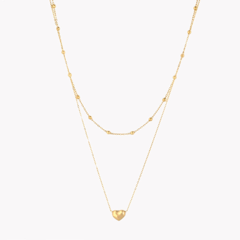 Collar doble corazón
